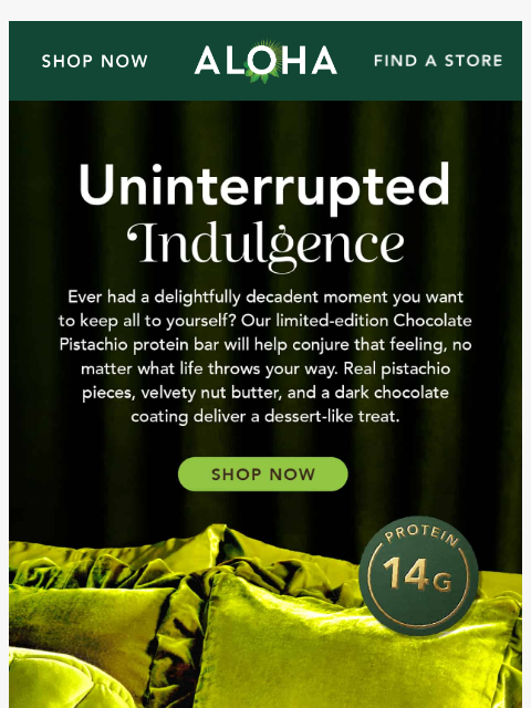 aloha newsletter: A rich treat with real food ingredients