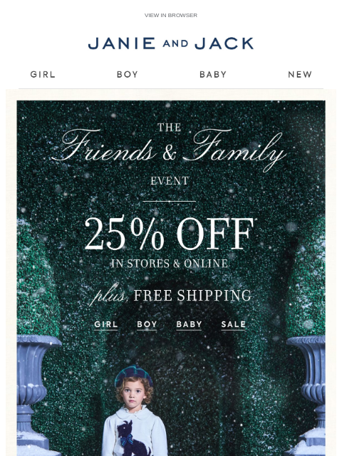 janieandjack newsletter: New holiday looks: 25% off + free shipping