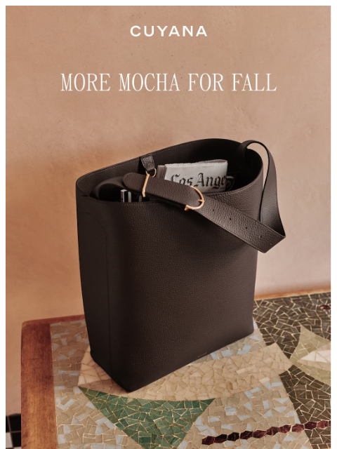 cuyana newsletter: More Mocha for Fall