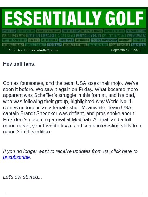 newsbreakexpress newsletter: Scottie’s Dad Has a Fix for His Struggles