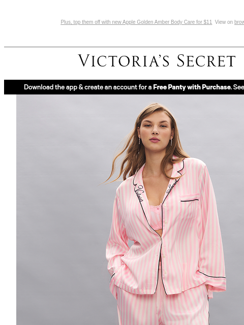 victoriassecret newsletter: “The Best Pajamas Ever“