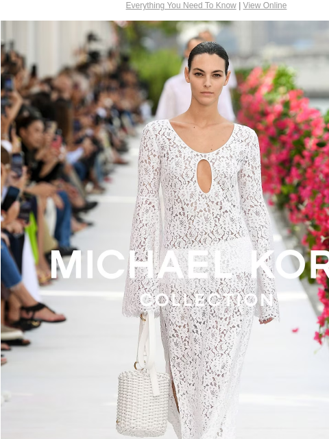 Everything You Need To Know | View Online MICHAEL KORS COLLECTION SPRING/SUMMER 2024 SHOW BY THE NUMBERS FROM BRIGHT SORBET SHADES AND ROMANTIC LACE TO THE BOUGAINVILLEA-LINED RUNWAY, HERE'S A CHIC