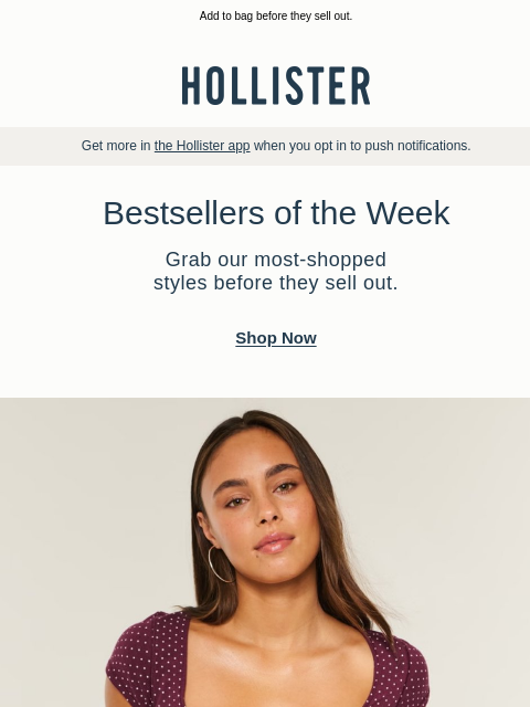 hollisterco newsletter: Our bestsellers list 📋