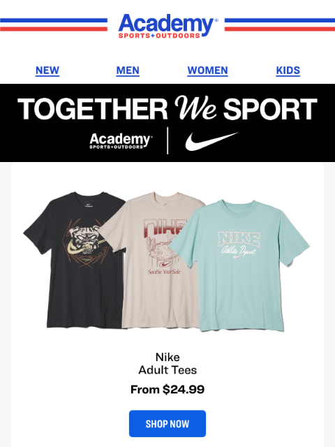 academy newsletter: Score Nike Styles for the Whole Family