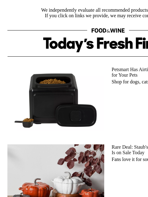foodandwine newsletter: Fall Fave: Score Staub's Mini Pumpkin Cocotte on S...