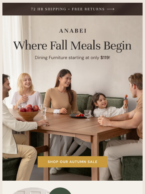 anabei newsletter: Fall Dining Deals  🍂