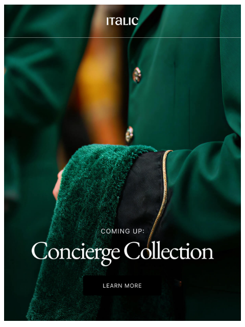 italic newsletter: Tomorrow: the Concierge Collection