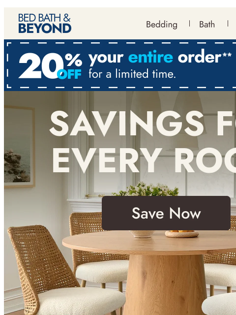 bedbathandbeyond newsletter: The best furniture finds for every space 🏠