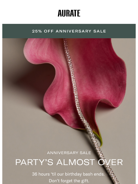 auratenewyork newsletter: 36 HOURS LEFT