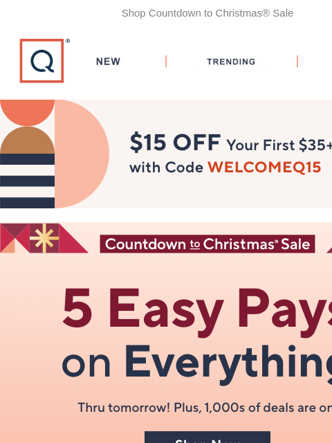 qvcemail newsletter: Thru Tomorrow! 5 Easy Pays on It All