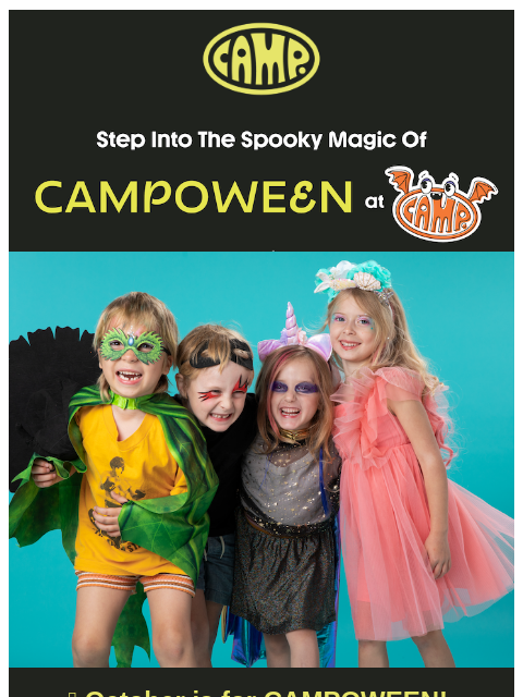 camp newsletter: Step Into Spooky Magic at CAMP 🎩 ✨