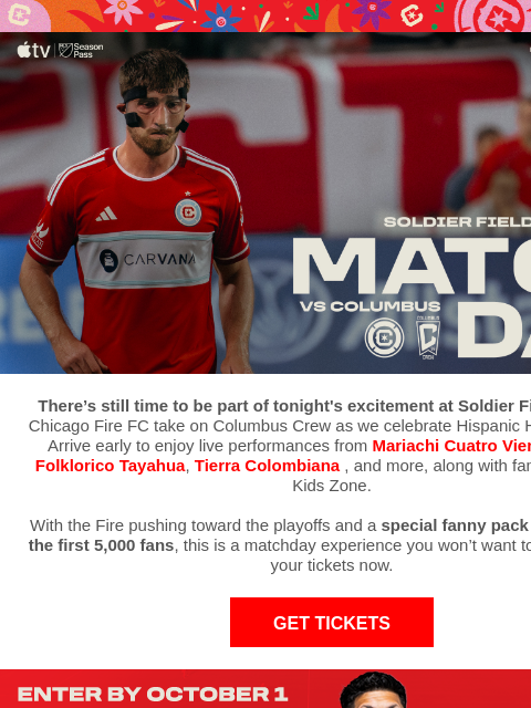 chicagofirefc newsletter: TONIGHT: Chicago Fire vs Columbus Crew