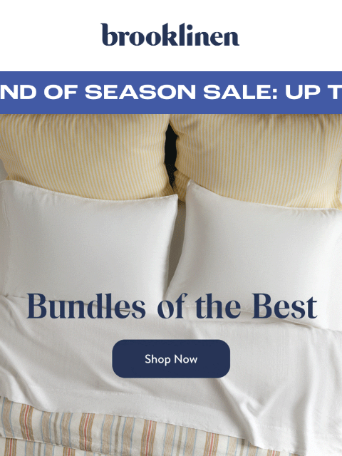 brooklinen newsletter: Bundle and SAVE on award winners