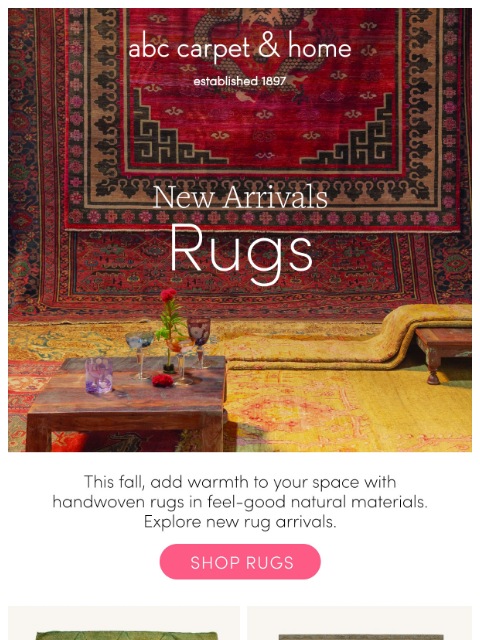 abchome newsletter: New Rug Arrivals!