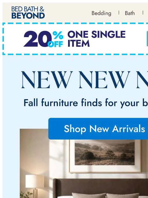 bedbathandbeyond newsletter: Fresh finds for a fall bedroom reset 🍂