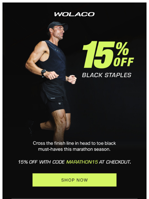 wolaco newsletter: GOING DARK | Black Gear is 15% OFF 🔥