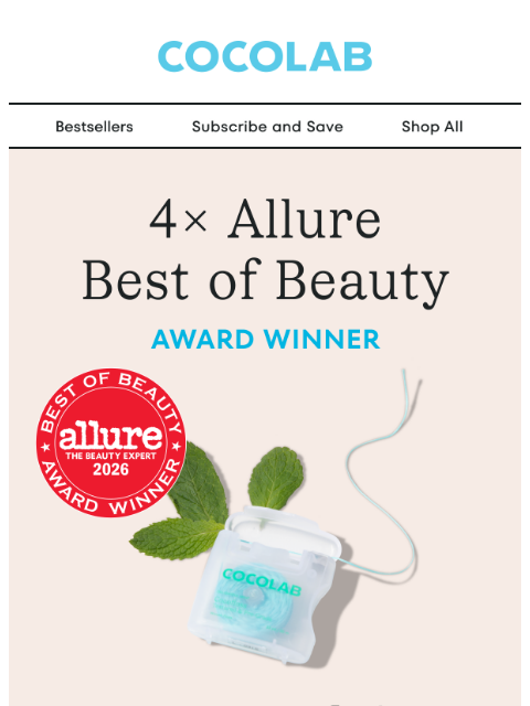 cocolab newsletter: 4x Allure award winner 🏆