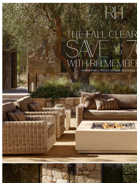 rh newsletter: Outdoor Woven Collections Up to 70% Off. The Fall ...