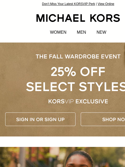 michaelkorsmail newsletter: Hours Left! Don't Miss 25% Off Select Styles