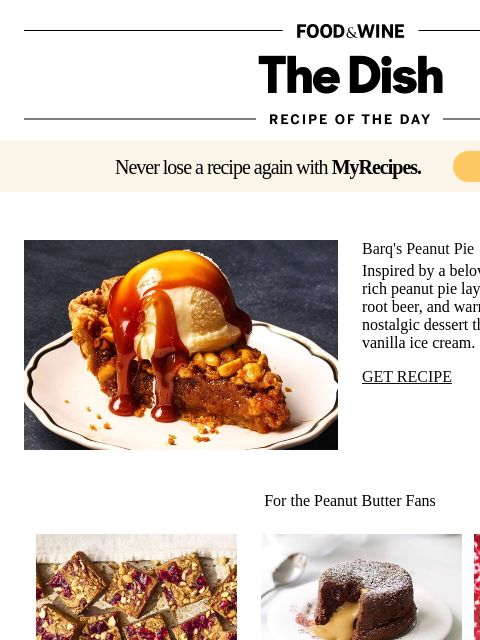 foodandwine newsletter: Barq's Peanut Pie