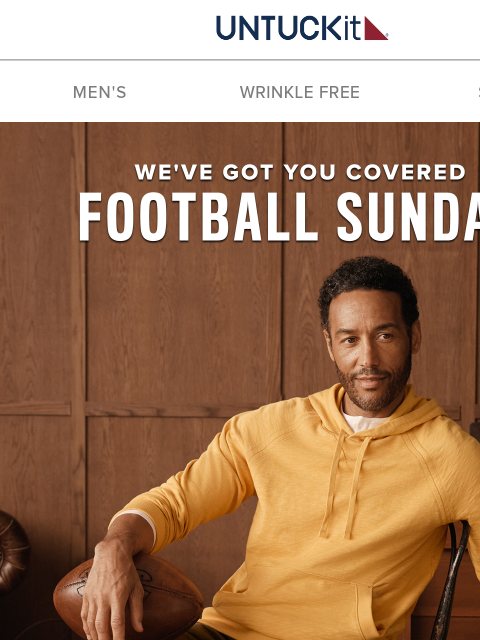 untuckit newsletter: Wherever You're Watching, We've Got You Covered 🏈
