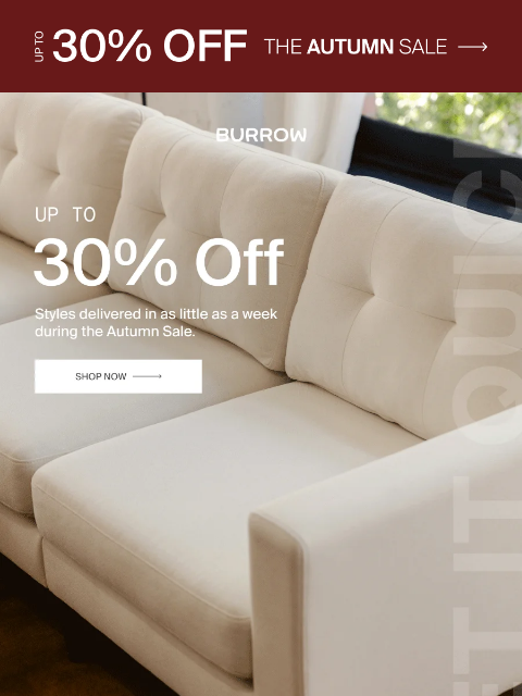 burrow newsletter: Your favorite styles delivered in as little as a w...