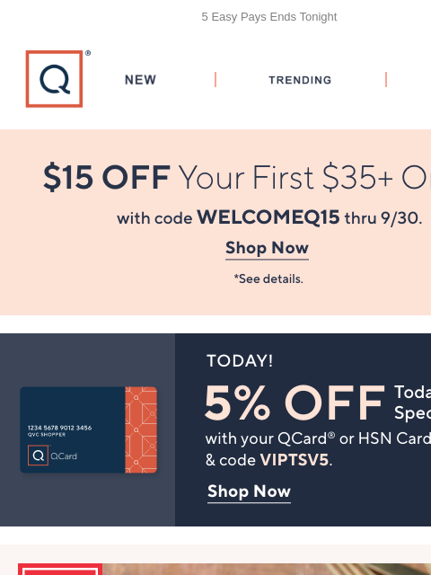 qvcemail newsletter: Ships Free! Greenhead Lobster Tails + Get $15 Off