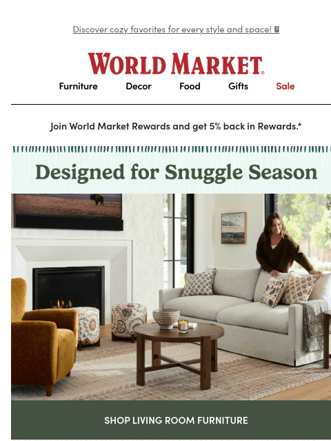 emailworldmarket newsletter: Refresh every room for fall 🪄🏠