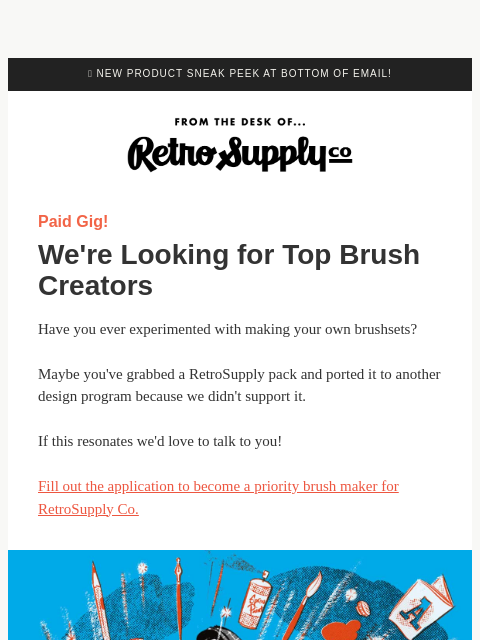 Fright-Fall starts in a few days — sign up now! Plus, we're looking for retro brush creators. ͏ ͏ ͏ ͏ ͏ ͏ ͏ ͏ ͏ ͏ ͏ ͏ ͏ ͏ ͏ ͏ ͏ ͏ ͏ ͏ ͏ ͏ ͏ ͏ ͏ ͏ ͏ ͏ ͏ ͏ ͏ ͏ ͏ ͏ ͏ ͏ ͏ ͏ ͏ ͏ ͏ ͏ ͏ ͏ ͏ ͏ ͏ ͏ ͏ ͏ ͏ ͏