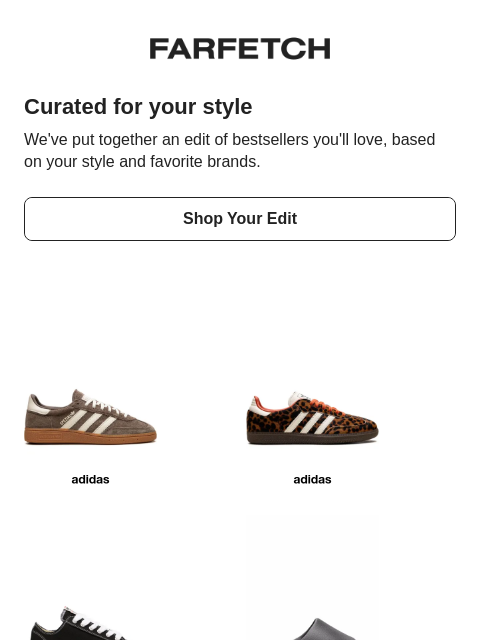 farfetch newsletter: Bestsellers, edited for you
