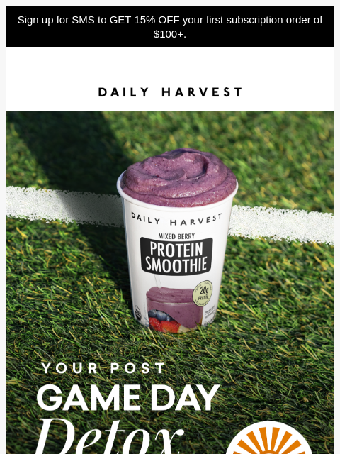 daily-harvest newsletter: Reset post that Sunday game-day binge