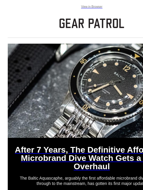 gearpatrol newsletter: The Best Microbrand Dive Watch Just Got Upgraded