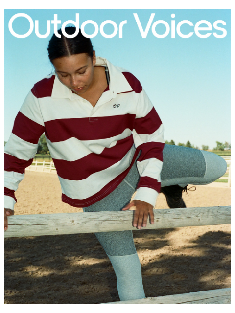 outdoorvoices newsletter: Everyone loves the Club Polo rugby