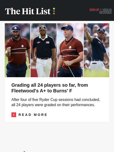 golfdigest newsletter: Justin Thomas' classy move