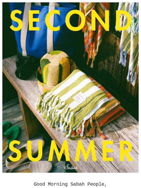 sabah newsletter: Second Summer & Fall Edit ☀️🍂