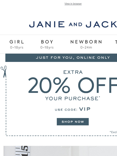 janieandjack newsletter: See what's new to sale & extra 20% off