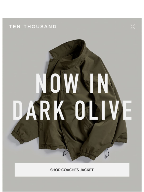 tenthousand newsletter: Seasonal Drop: Coaches Jacket Is Back