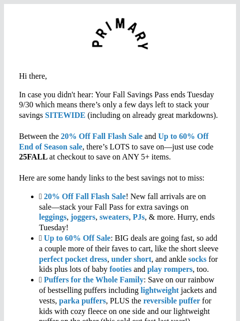 primary newsletter: ⚠️These savings end TUSEDAY ⚠️