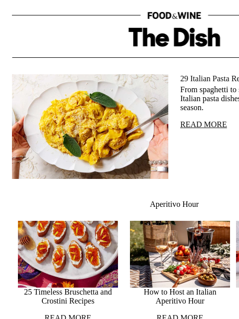 foodandwine newsletter: 29 Italian Pasta Recipes Worth Every Bite