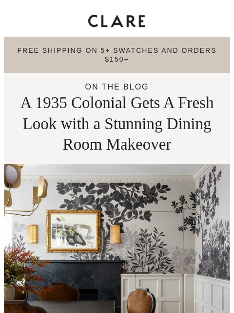 clare newsletter: A dreamy dining room you’ll want to copy ✨