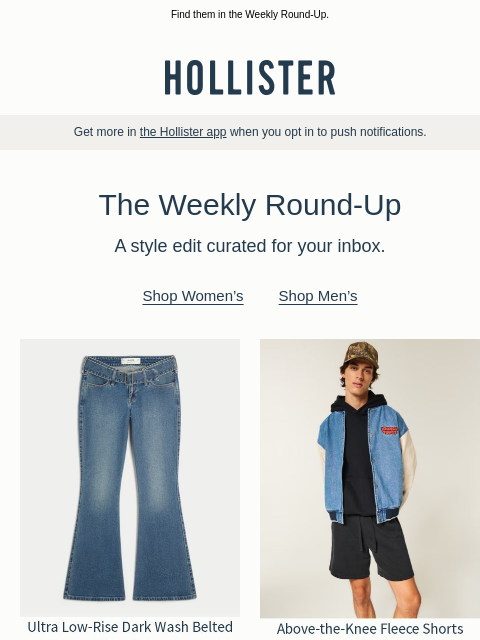 hollisterco newsletter: Fall plans 🤝 new fits.
