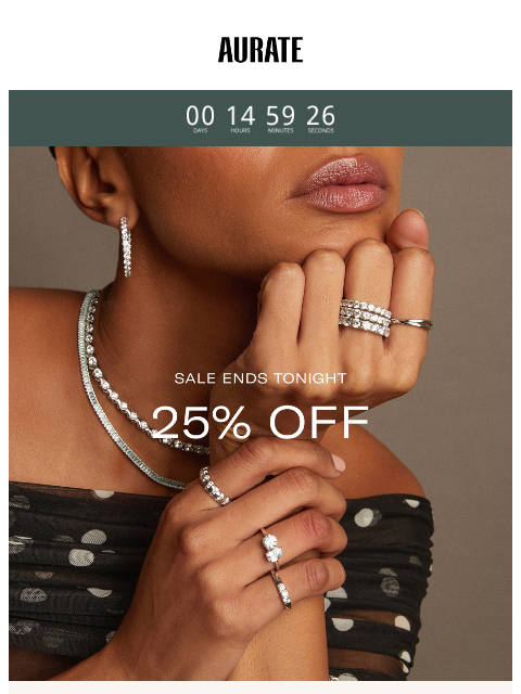 auratenewyork newsletter: LAST DAY FOR 25% OFF