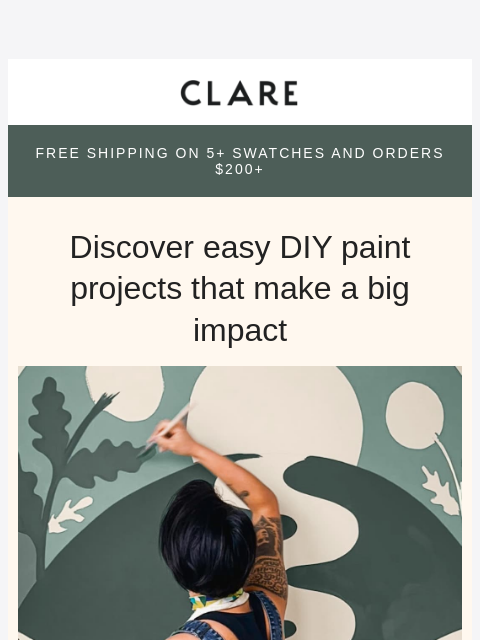 clare newsletter: Turn a blank wall into your new favorite weekend p...