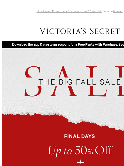 victoriassecret newsletter: Hurry—8/$25 Sale Panties Ends Tomorrow