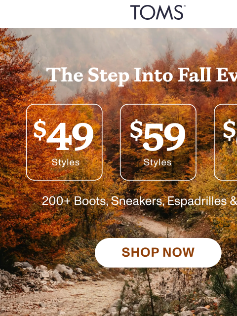 toms newsletter: Good Shoes. Great Prices. Ending Soon.
