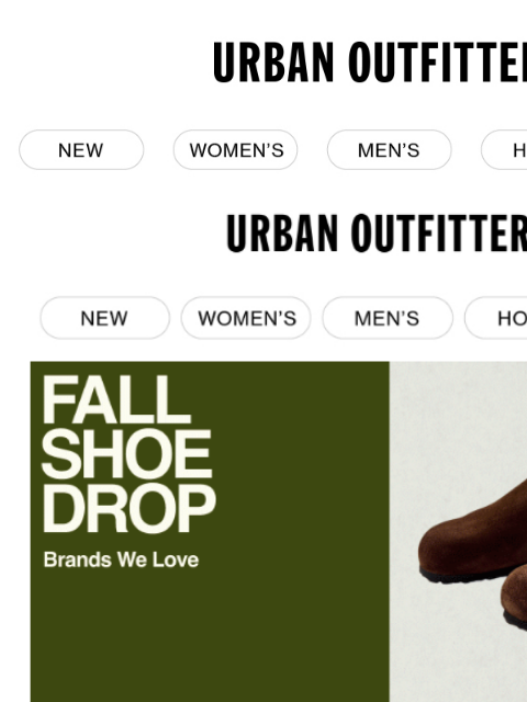 urbanoutfitters newsletter: Fall Shoe Drop! Birkenstock, UGG & More