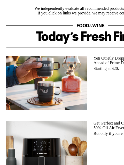 foodandwine newsletter: This Compact Air Fryer Is Half Off—but Only for Pr...
