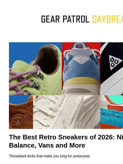 gearpatrol newsletter: The Best Retro Sneakers of 2026