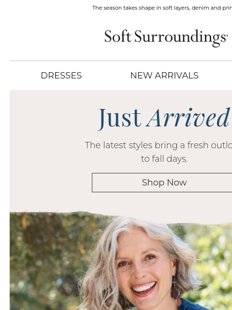 softsurroundings newsletter: New Fall Styles