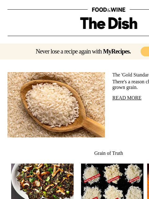 foodandwine newsletter: The 'Gold Standard' Rice Chefs Swear By